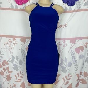 MACY'S MORGAN & CO. ELECTRIC BLUE SHORT DRESS SIZE 1